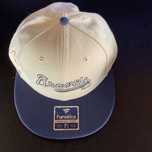 Atlanta Braves Gold Fitted Hat 7 3/8